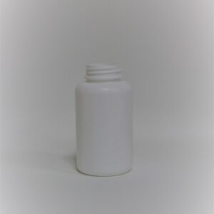 צנצנת עגולה 200 מ"ל HDPE,פייה 38 מ"מ לבן