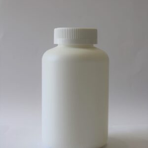 צנצנת עגולה 500 מ"ל HDPE,פייה 45 מ"מ לבן